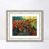 INVIN ART Framed Canvas Art Giclee Print Der rote Weinberg by Vincent Van Gogh(Classic Silver Frame with Mat,20"x24") view 1