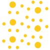 DecalVenue.com Yellow Vinyl Wall Stickers - 2 & 4 inch Circles (300 Decals) view 1
