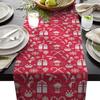 Table Runner for Kitchen Dining Room Supplies Fabric Decorations, Merry Christmas Cute Candy Cane Pink Gift Table Cloth for Wedding/Birthday Party/Baby Shower/Foyer,Non Slip Table Runners 13x90 Inch view 1