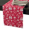 Table Runner for Kitchen Dining Room Supplies Fabric Decorations, Merry Christmas Cute Candy Cane Pink Gift Table Cloth for Wedding/Birthday Party/Baby Shower/Foyer,Non Slip Table Runners 13x90 Inch view 2