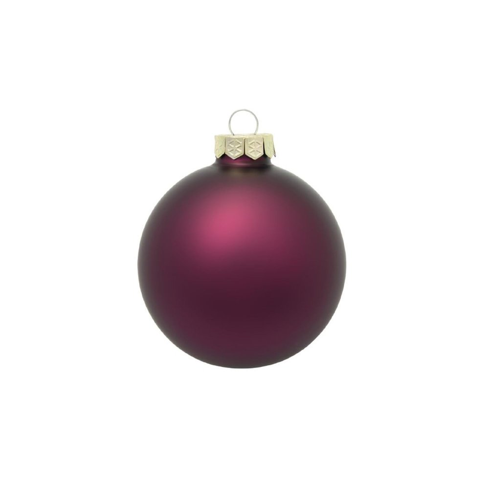 12ct Purple Shatterproof Matte Christmas Ball Ornaments 2.75" (70mm)