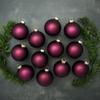 12ct Purple Shatterproof Matte Christmas Ball Ornaments 2.75" (70mm) view 2