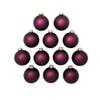12ct Purple Shatterproof Matte Christmas Ball Ornaments 2.75" (70mm) view 3