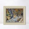 INVIN ART Framed Canvas Art Giclee Print Large Plane Trees, 1889 by Vincent Van Gogh Wall Art Living Room Home Office Decorations(Beige Color Frame with Linen Liner,20"x24") view 1