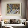 INVIN ART Framed Canvas Art Giclee Print Large Plane Trees, 1889 by Vincent Van Gogh Wall Art Living Room Home Office Decorations(Beige Color Frame with Linen Liner,20"x24") view 2