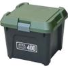 JEJ Astage Storage Box, X Series, Active Stocker, 400X, Black Green, Made in Japan, Container (W x D x H): 15.7 x 15.0 x 13.1 inches (40 x 38 x 33.3 cm) view 1
