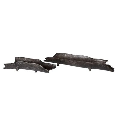 Caryn Set of 2 Cast Aluminum Trays
