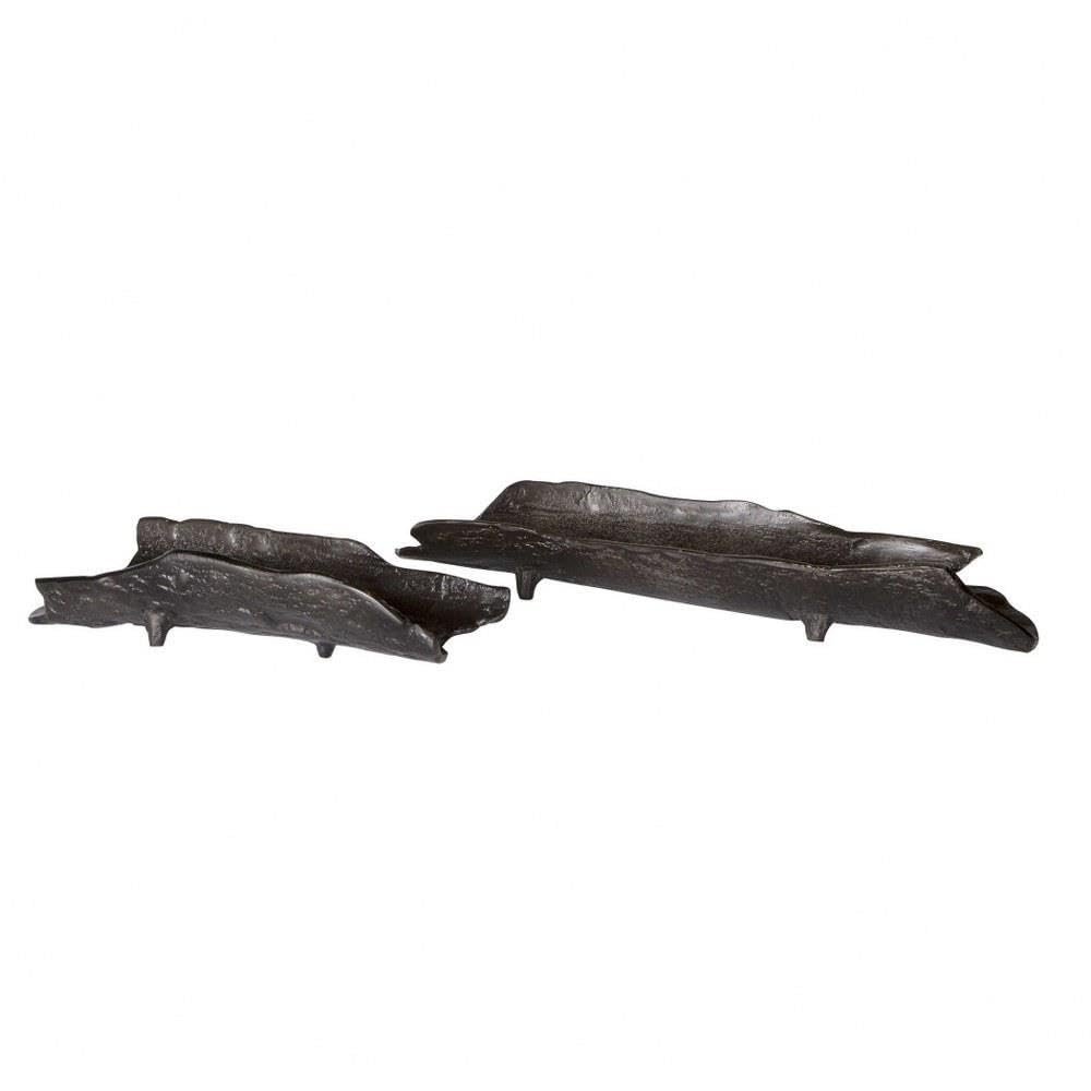 Caryn Set of 2 Cast Aluminum Trays