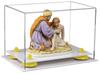 Better Display Cases Versatile Acrylic Clear Display Case - Small Rectangle Box with Yellow Risers and White Base 9.5" x 6" x 6.5" (A005-YR) view 1