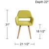 55 Downing Street Nelson Green Fabric Mid-Century Modern Dining Chair view 2