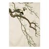 BAIHT HOME Japanese Noren Doorway Curtain Ink Painting Flower and Magpie Door Curtain Tapestry Room Divider with Tension Rod, 33 x 59 inches view 1