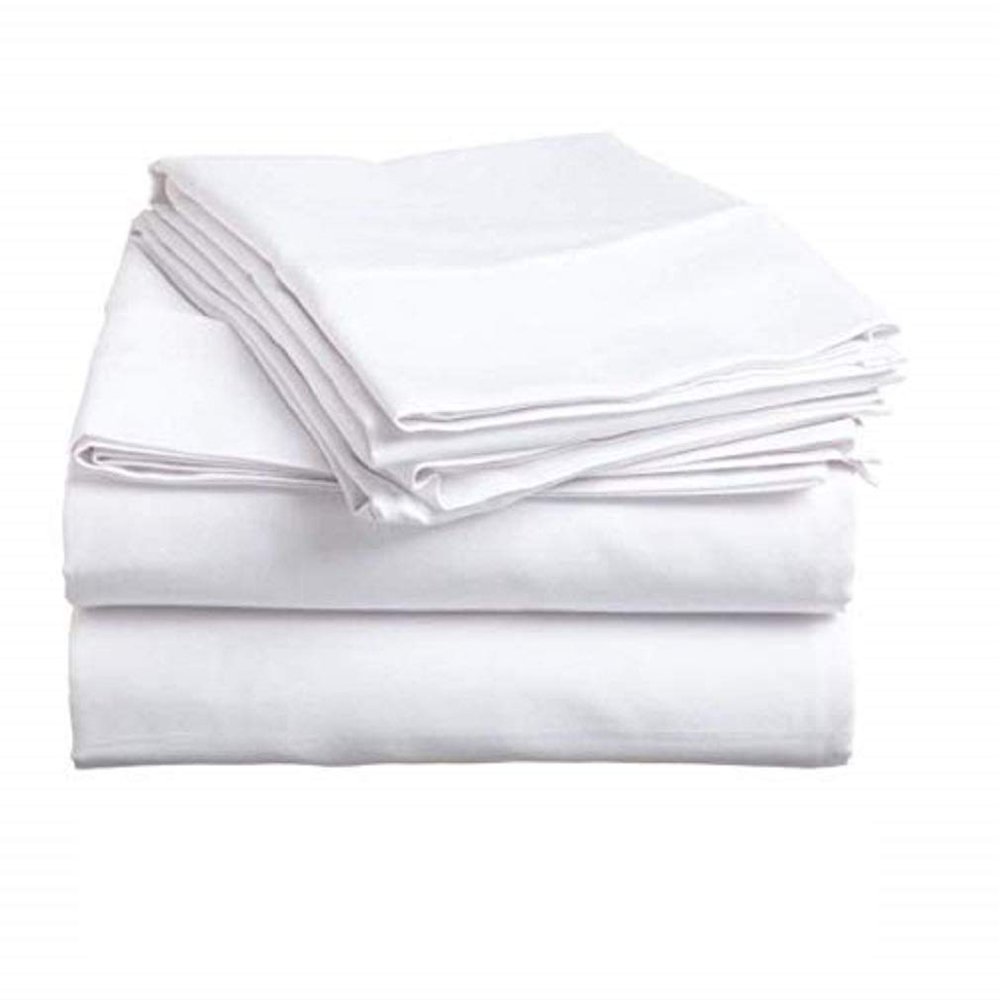King Sheets - Hotel Luxury 600 TC Bed Sheet Set - 4 Piece Bed Sheets - 100% Egyptian Cotton Sheets, Easy Fit Upto 15 Deep Pocket Fitted Sheets - King Size Sheet Set, White Solid
