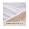 King Sheets - Hotel Luxury 600 TC Bed Sheet Set - 4 Piece Bed Sheets - 100% Egyptian Cotton Sheets, Easy Fit Upto 15 Deep Pocket Fitted Sheets - King Size Sheet Set, White Solid view 3