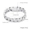 shajwo Cremation Urn Bracelet for Human Ashes for Men, Silver Cuban Link Bracelet Cremation Jewelry for Ashes Urn Keepsake Memorial Ash Holder Bracelet,Silver 24cm view 2