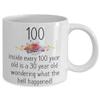 100th Birthday Coffee Mug, Happy Birthday Gifts Woman 100 Years Old Grandma or Mom Born 1919 Christmas or Birthday Gift view 2