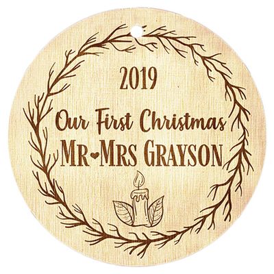 Just Customized Custom Christmas Ornaments for Christmas, Family, Couples, Tree Decorations, Different Designs Wood Engraved Custom Gift
