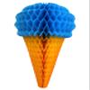 3-Pack 20 Inch Honeycomb Ice Cream Decoration, Turquoise view 1