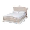 Baxton Studio Felisa Modern and Contemporary Beige Fabric Upholstered and Button Tufted King Size Platform Bed view 2
