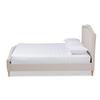 Baxton Studio Felisa Modern and Contemporary Beige Fabric Upholstered and Button Tufted King Size Platform Bed view 4