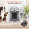 Portable Electric Space Heater 1500W/750W Personal Room Heater with Thermostat, Small Desk Ceramic Heater with Tip Over and Overheat Protection ETL Certified for Office Indoor Bedroom (Silver) view 2