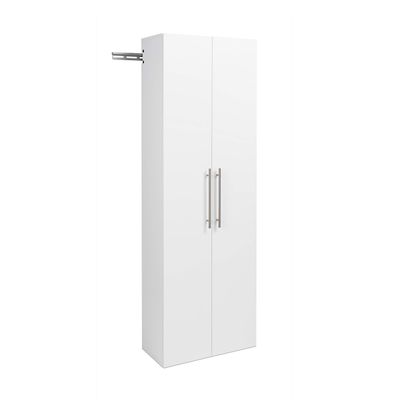 Prepac HangUps 24" Large Garage Cabinet, Bathroom Cabinet Wall Mount, Ideal for Garage, Kitchen and Laundry Organization 24" W x 72" H x 12" D, White