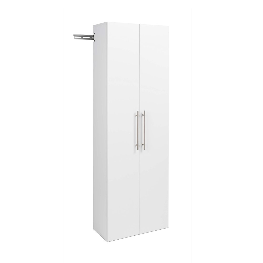 Prepac HangUps 24" Large Garage Cabinet, Bathroom Cabinet Wall Mount, Ideal for Garage, Kitchen and Laundry Organization 24" W x 72" H x 12" D, White