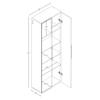 Prepac HangUps 24" Large Garage Cabinet, Bathroom Cabinet Wall Mount, Ideal for Garage, Kitchen and Laundry Organization 24" W x 72" H x 12" D, White view 3