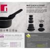 Bergner Set of 8 Click & Cook: 3 Pans 20/22/26 + 3 Pots/Saucepans 16/18/20 with 2 Click&Cook Handles, Pressed Aluminium view 3