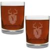 2 Piece Glass Set Engraved with Antler and Shield Y-Letter Monogram, 13.5-Ounce view 1