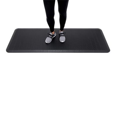Restaurantware-70 x 24 x 8 Inch Anti-Fatigue Mat, 1 Extra-Padded Kitchen Mat - Beveled Safety Edges, Non-Slip, Black Plastic Kitchen Sink Rug, Shock-Resistant, For Home, Office, Or Laundry Room
