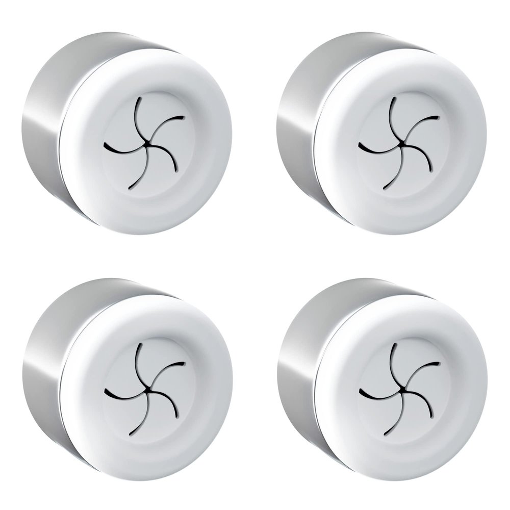 Hometastic Set of 4 Premium Towel Holders for Bathroom, Kitchen and Household - Stainless Steel Tea Towel Holder - Towel Hook Round - Self-Adhesive - No Drilling (White)