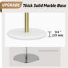 KES Marble Paper Towel Holder Gold Countertop, Kitchen Standing Paper Towel Holders Marble Base Standard or Jumbo-Sized Rolls Brushed Gold, KPH100-BZ view 4