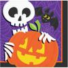 Creative Converting Halloween Skeleton Beverage Napkins, 5", Multi-color view 1