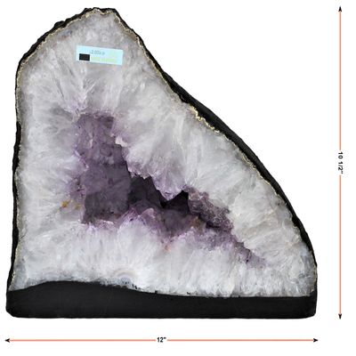DMS Store Amethyst Crystal Geode Stone from Brazil R.2355 (Dimensions: 10.5" x 12" x 6", 28.27 lbs)