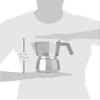 Alessi Moka, Espresso coffee maker in aluminium casting. Handle and knob in PA, grey. Magnetic steel bottom suitable for induction cooking. Filter for American coffee included. 9 cups. view 3