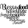 Badger Steel USA - Bless The Food - Metal Wall Art - 25" X 18" - Black view 2