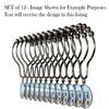 Gotham Decor Set of 12 Asian Peacock Lantern Shower Curtain Hooks view 3