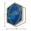 Creative Converting Blue and Gold Foldable Invitations with Envelope view 2