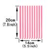 Clear Plastic Cellophane Treat Bags - Pink Stripes Party Favors Cello Bags Wedding Baby Shower Girls Birthday Carnival Party Cookie Candy Treat Favors Bags, 100pc view 3