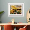 INVIN ART Framed Canvas Art Giclee Print Valley with Ploughman Seen from Above by Vincent Van Gogh Wall Art Living Room Home Office Decorations(Modern Simple White Frame with Mat,20"x24") view 3