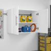 Prepac HangUps 30" Upper Garage Cabinet, Bathroom Cabinet Wall Mount, Ideal for Garage, Kitchen and Laundry Organization 30" W x 24" H x 16" D, White view 2