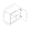 Prepac HangUps 30" Upper Garage Cabinet, Bathroom Cabinet Wall Mount, Ideal for Garage, Kitchen and Laundry Organization 30" W x 24" H x 16" D, White view 3