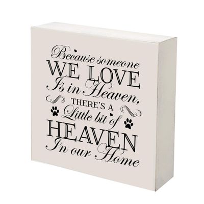 LifeSong Milestones Personalized Shadow Box 6x6 Wooden Pet Remembrance Gift Because Someone We Love Loss of Dogs or Cats Pet Memorial Gifts
