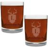 2 Piece Glass Set Engraved with Antler and Shield Letter L-Monogram, 13.5-Ounce view 1