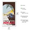 5th Grand Prix Monaco 1933 - Auto Racing - Vintage Sports Poster by Go Ham (Georges Hamel) c.1933 - Master Art Print (Unframed) 12in x 18in view 2