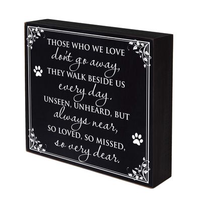 LifeSong Milestones Personalized Shadow Box 6x6 Wooden Pet Remembrance Gift Those Who We Love Loss of Dogs or Cats Pet Memorial Gifts