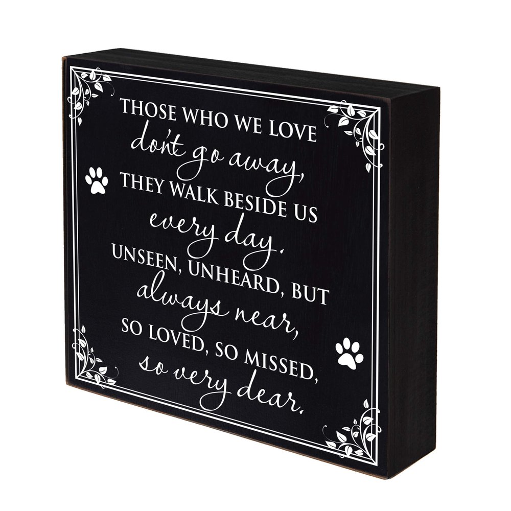 LifeSong Milestones Personalized Shadow Box 6x6 Wooden Pet Remembrance Gift Those Who We Love Loss of Dogs or Cats Pet Memorial Gifts