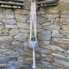 Flora Bunda 43 Inch H Hanging Macrame with Aztec Ceramic Pot,Clay view 3