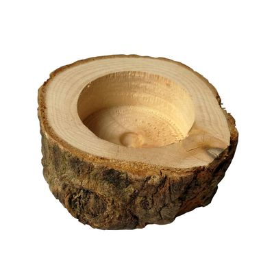 Simdoc Wooden Tea Light Candle Holder Succulent Planter for Wedding, Party Home Decor,6x2.5cm