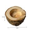 Simdoc Wooden Tea Light Candle Holder Succulent Planter for Wedding, Party Home Decor,6x2.5cm view 2